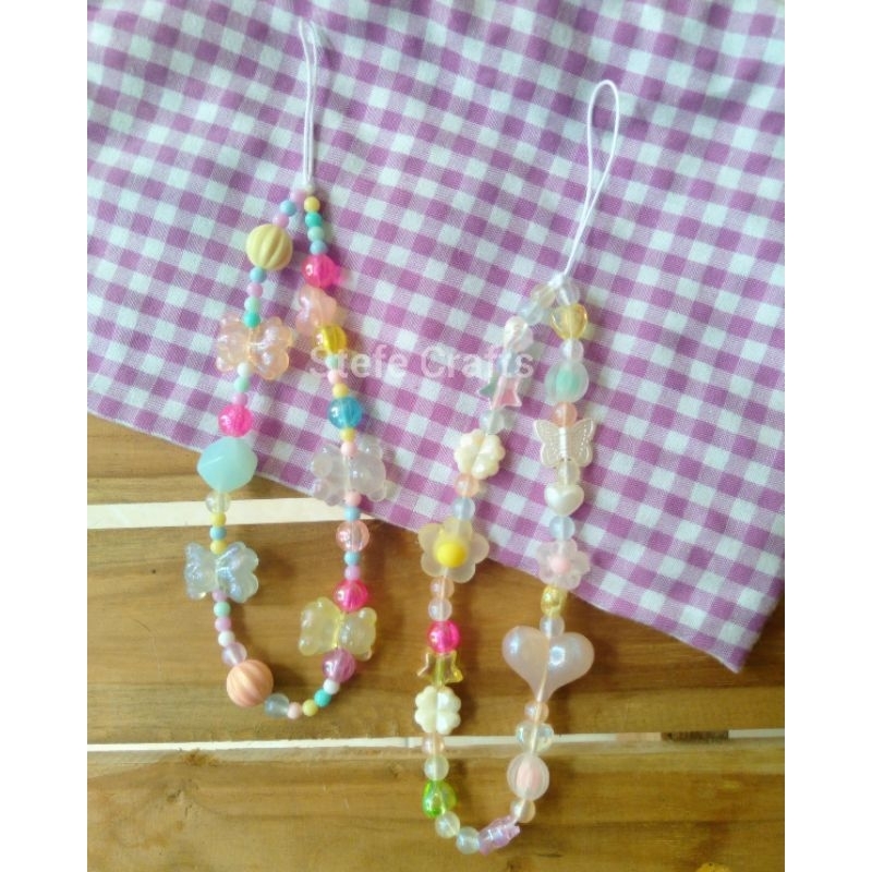 Beads Phone Strap | Phone Strap | Beads Keyring | Phone Strap Manik-manik lucu | Gantungan HP manik-