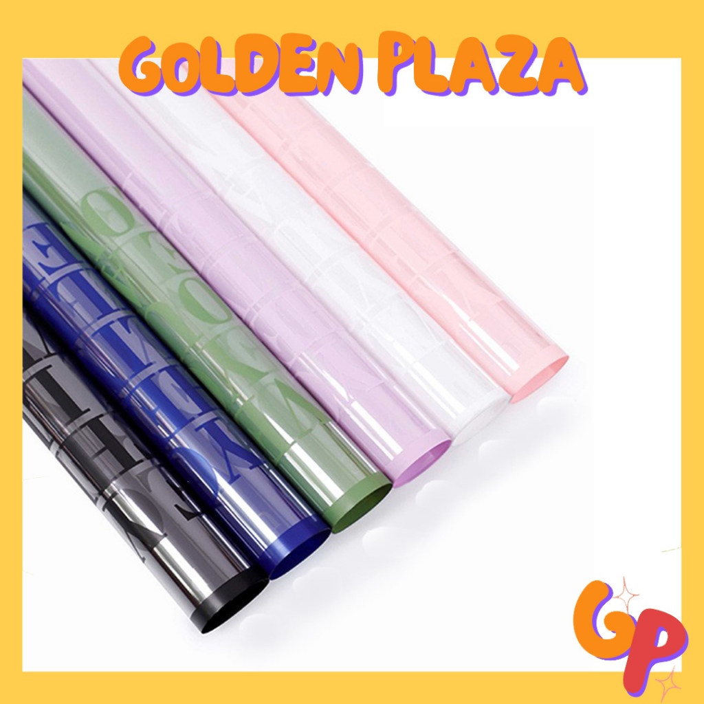 

Kertas Buket Bunga Transparan OPP Flower Wrapping Motif Tulisan Transparan Paper Florist Cellophane KB6124