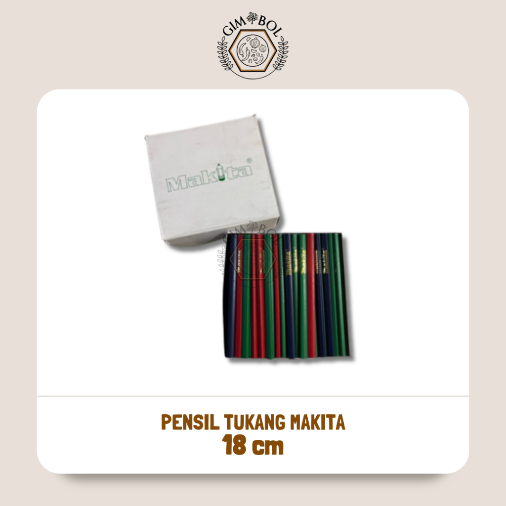 

PENSIL TUKANG MAKITA ASLI 18 CM | PENSIL TUKANG MAXI ORIGINAL