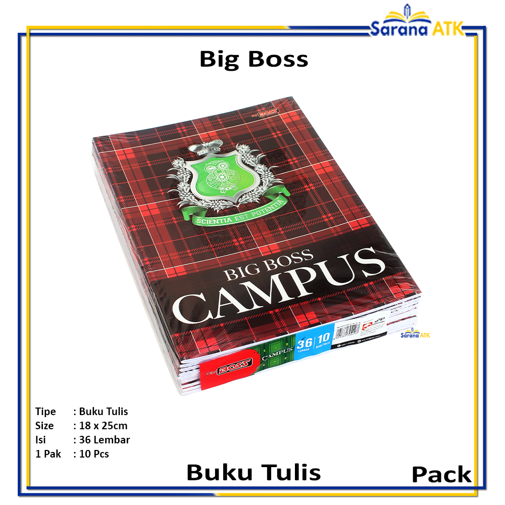 

Big Boss – Buku Tulis Campus 36 Lembar – Pack