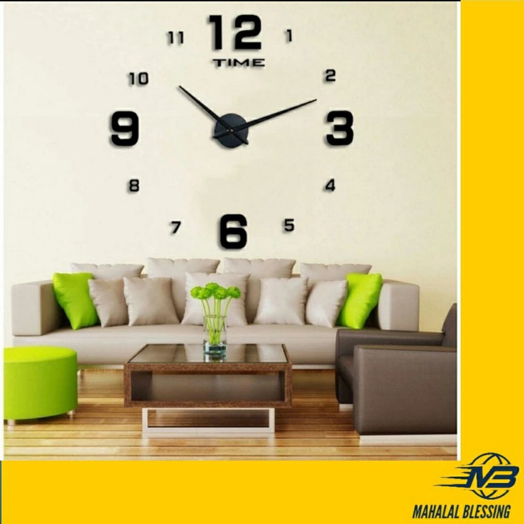 Jam Dinding tempel jam dinding DIY Tempel 3D Tembok dekorasi Rumah - JM04