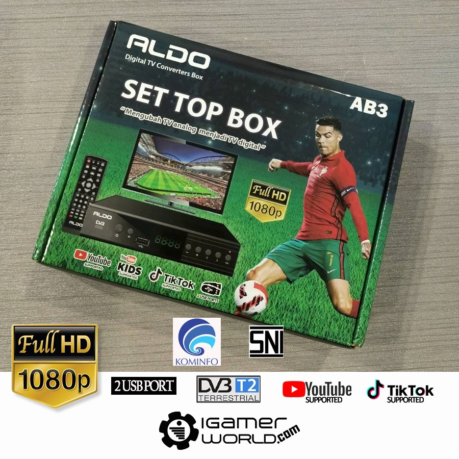 STB Aldo AB3 Set Top Box TV Digital Full HD rekomendasi Kominfo