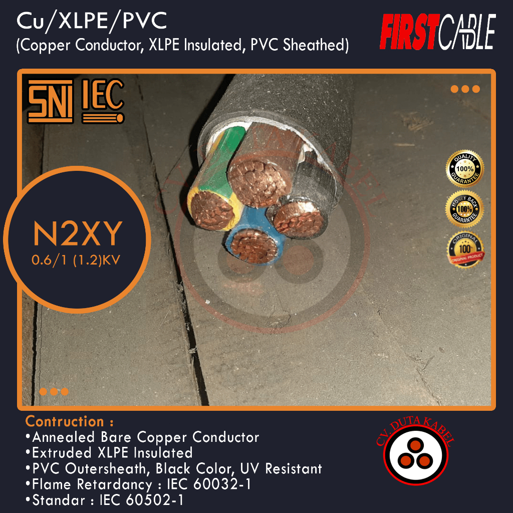Kabel N2XY 4x95 mm2 (Cu/XLPE/PVC) FIRST CABLE /4x95 mm/4 x 95 mm2/4x95mm2/4 x 95 mm2/4x95mm2