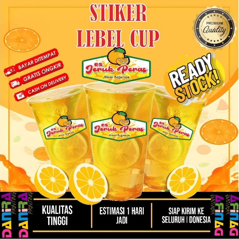 

stiker lebel cup es jeruk peras 60pcs