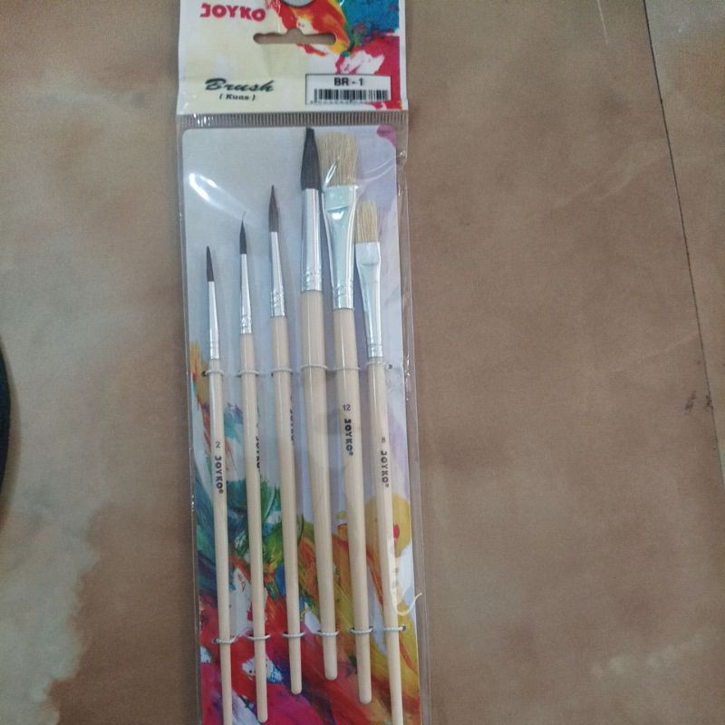 

kuas lukis 6 ukuran brush br1 joyko