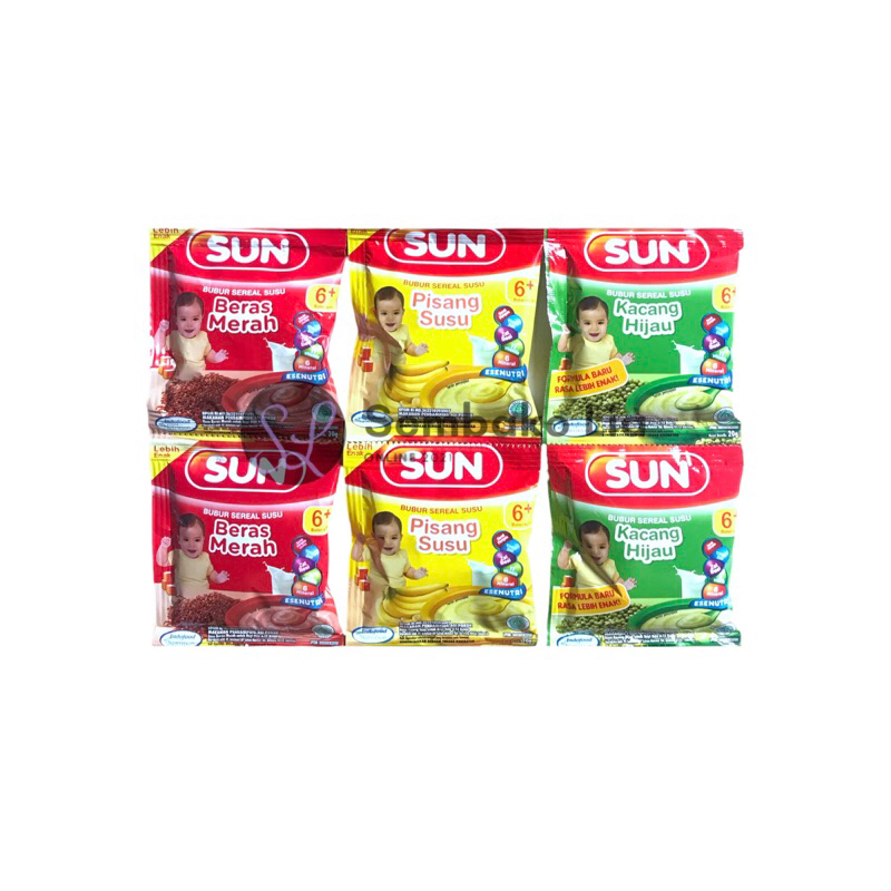 SUN Bubur Bayi Renteng Isi 8pc Sachet 6+ 20gr Sachet