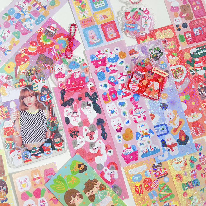 

Stiker Lembar Stiker DIY Lucu Dekorasi Koleksi Stiker Laser Diary Book Jurnal Sticker PVC Notebook