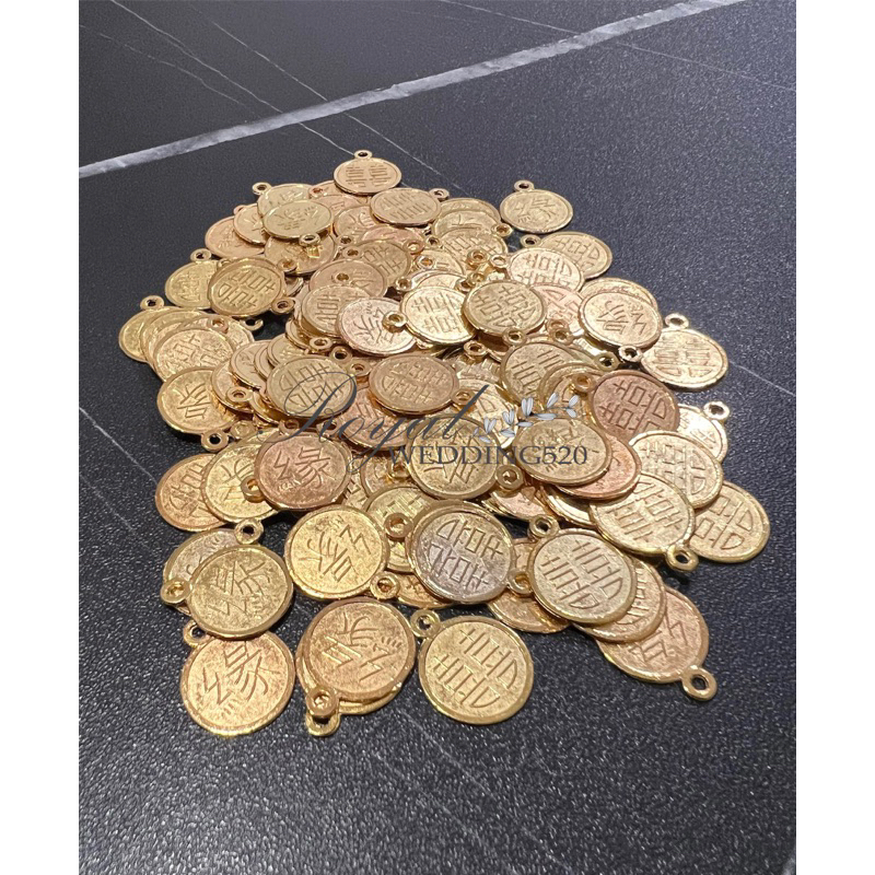 koin yanci/yuanci /yenci wedding sangjit besar kecil gold silver isi 10pcs