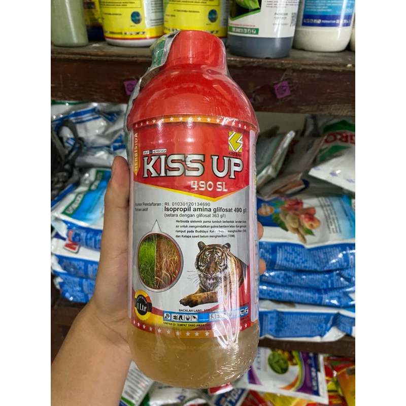 Herbisida sistemik Kiss Up 490SL isi 1liter bonus racun biji kualitas terjamin pembasmi gulma