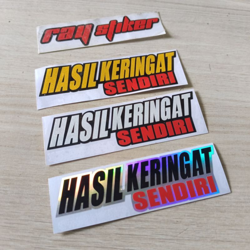 STIKER CUTTING HASIL KERINGAT SENDIRI