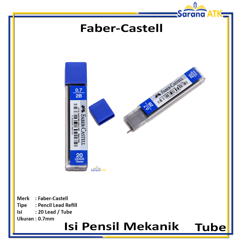 

Faber-Castell - Isi Pensil Mekanik 2B 0.7mm Refill Pencil Lead - Tube