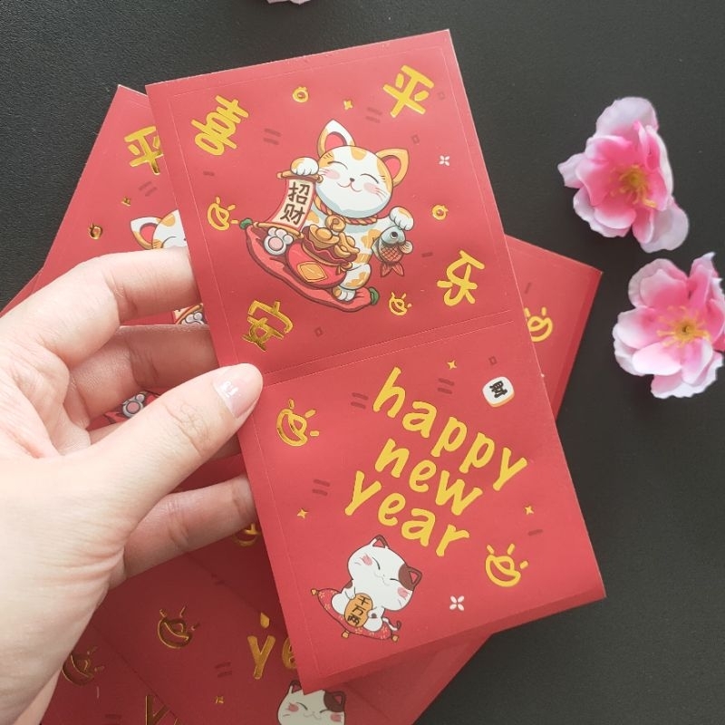 

Sticker CNY Lunar Imlek New Year Sincia Lucky Cat Petak Medium