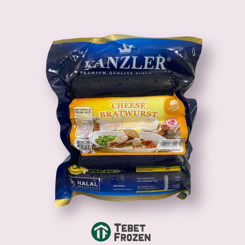 

KANZLER SOSIS CHEESE BRATWURST 360GR - TEBET FROZEN