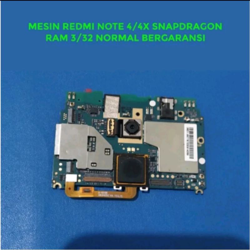 Mesin Redmi Note 4/4x Snapdragon Normal Bergaransi