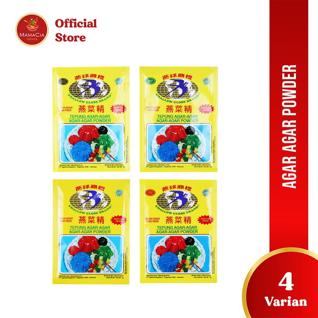 

Agar agar Swallow Globe satuan 7 gr