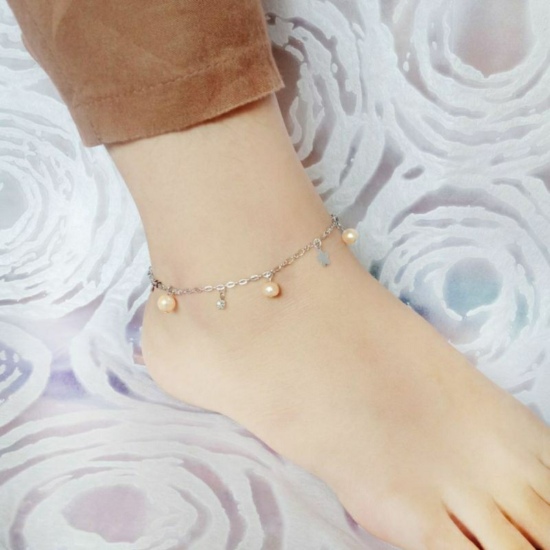 GELANG KAKI MUTIARA LOMBOK AIR TAWAR