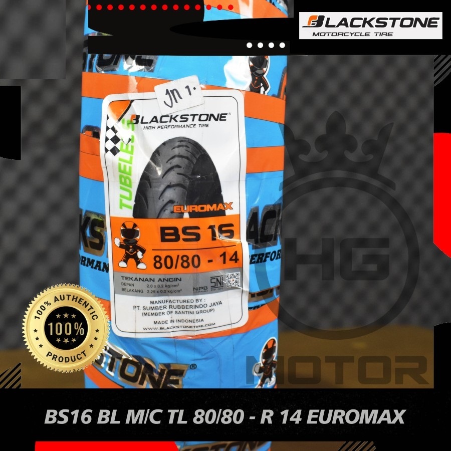 BAN BLACKSTONE EUROMAX BS16 BS (80,90,100 RING 14) BAN MOTOR MATIC
