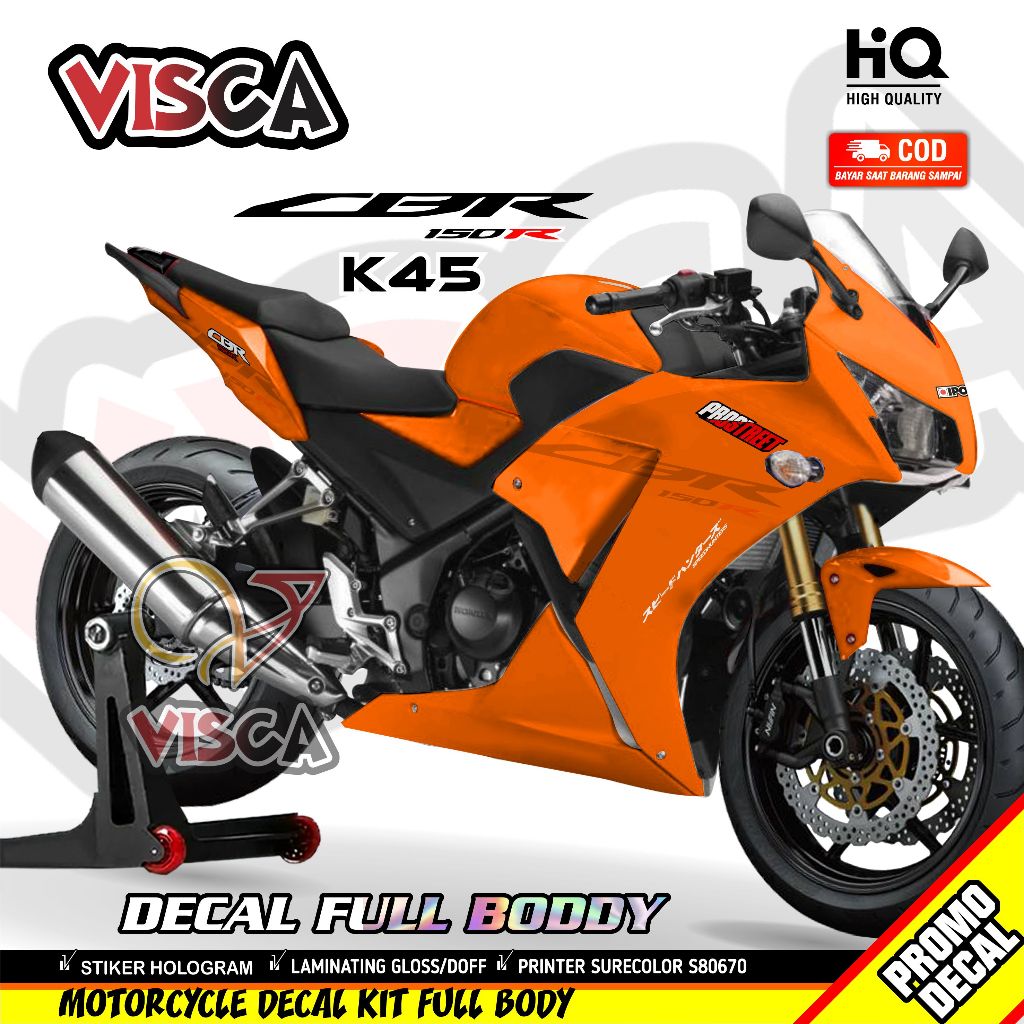 Decal Cbr 150r K45 Lokal Stiker Cbr 150r K45 Lokal Striping Cbr K45 Lokal Stiker Cbr 150r Full Body 
