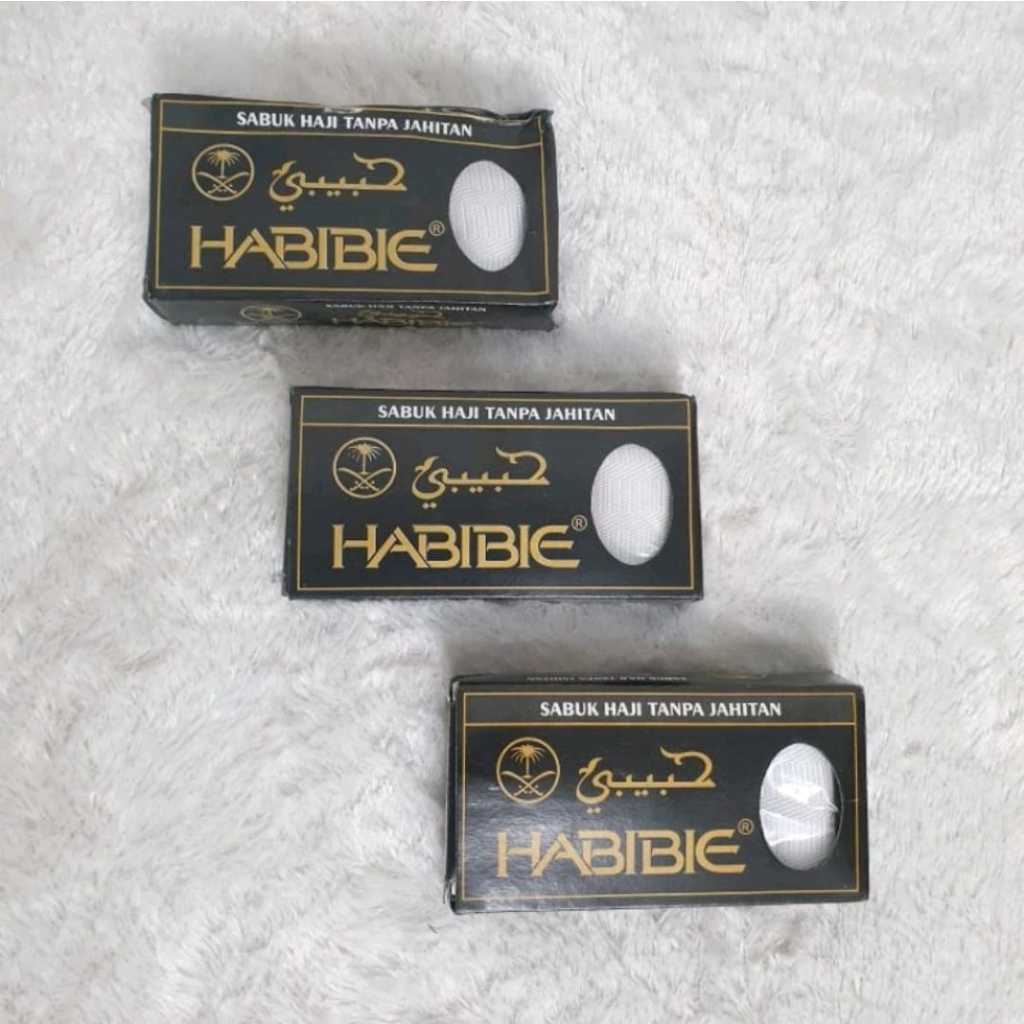 sabuk pria haji umroh putih merk habibie