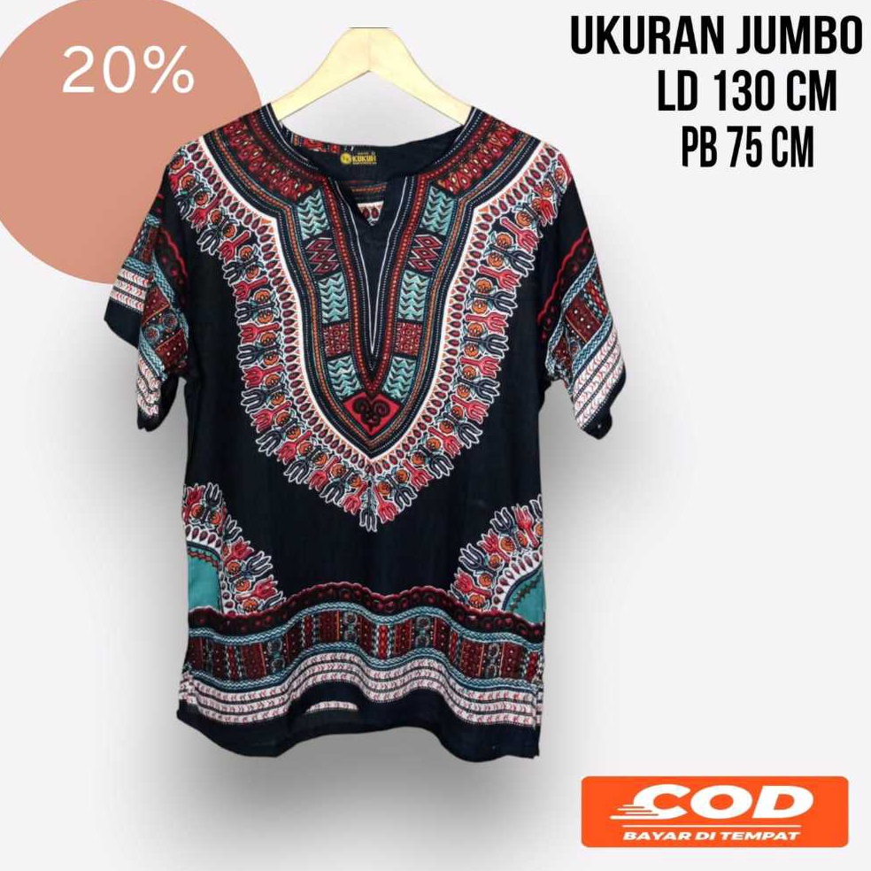 ART E59N Terlaris baju kaos dashiki ukuran jumbo  kaos bangkok jumbo  baju kaos bali etnik  kaos san