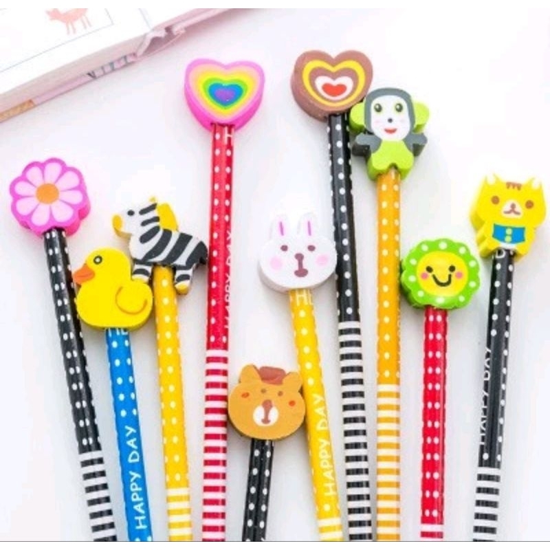 

Pensil & Penghapus Karakter Lucu Fancy Unik Imut