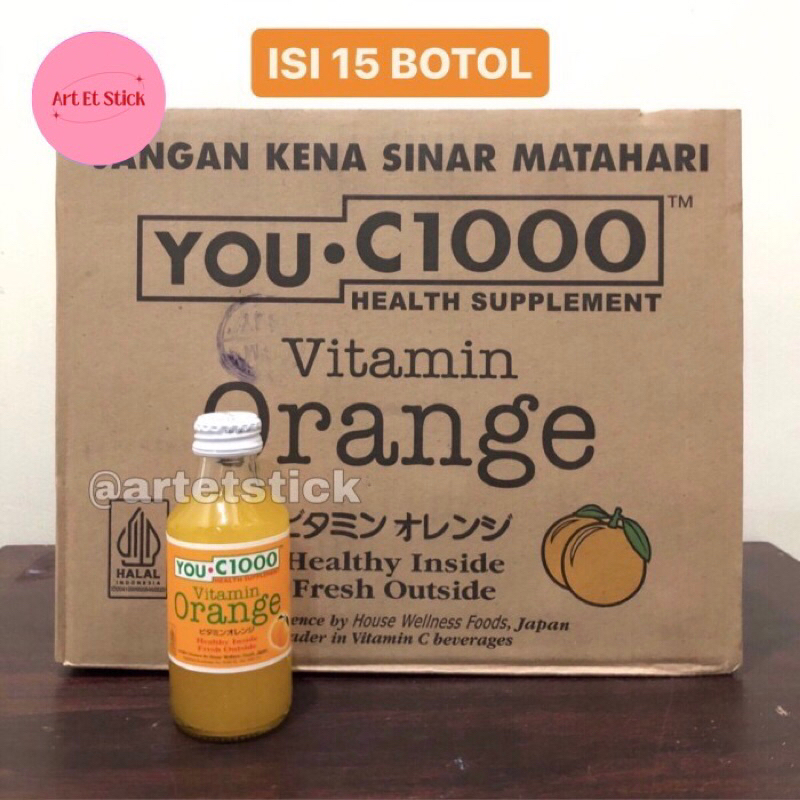 

1 Dus YOU C 1000 Vitamin Orange Isi 15 Botol Kaca