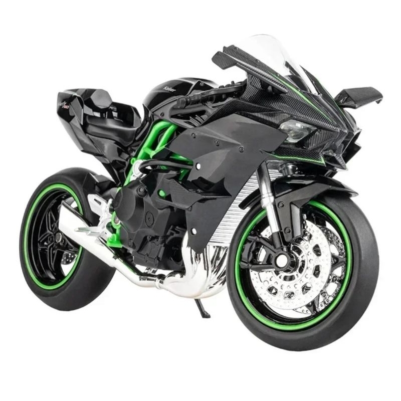 Diecast Miniatur Motor Kawasaki Ninja H2R Skala 1:12 Miniatur Die-cast Motor Balap