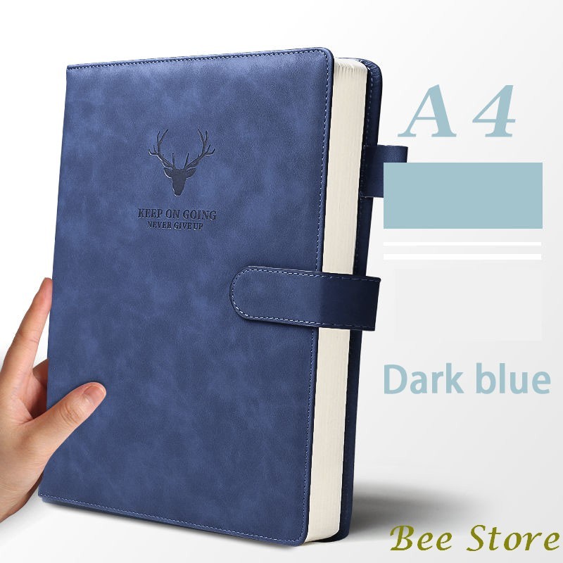 

Buku Catatan Harian Notebook Cover Kulit Magnetic Buckle A4