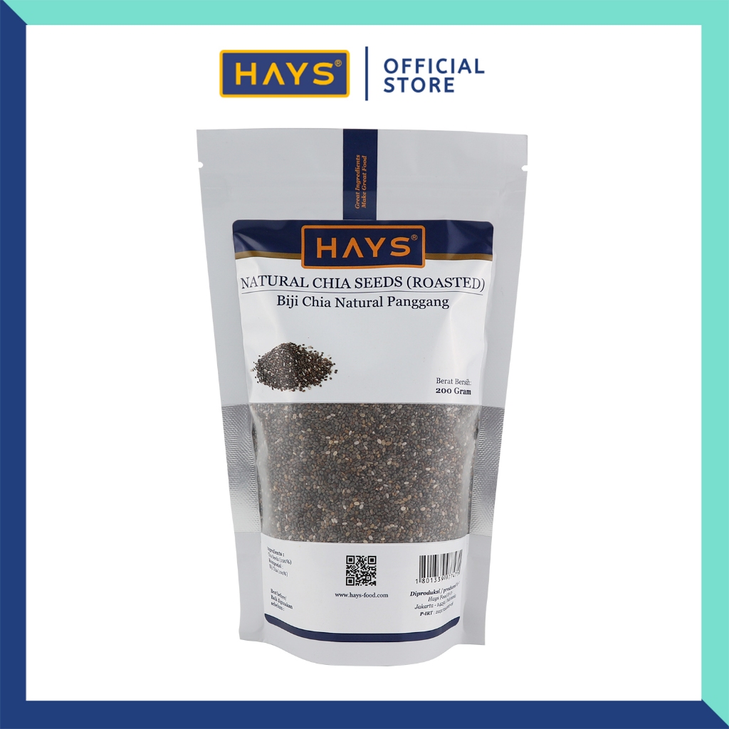 

HAYS - Natural Chia Seed (Roasted) 200 Gram / Biji Chia Natural (panggang) 200 G