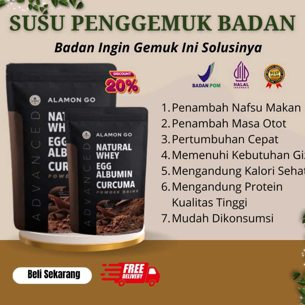 

Susu Penambah Barat Badan / Alamon Go / Puluhan Ribu Testimoni / Natural Weight Gain / 200 Gram