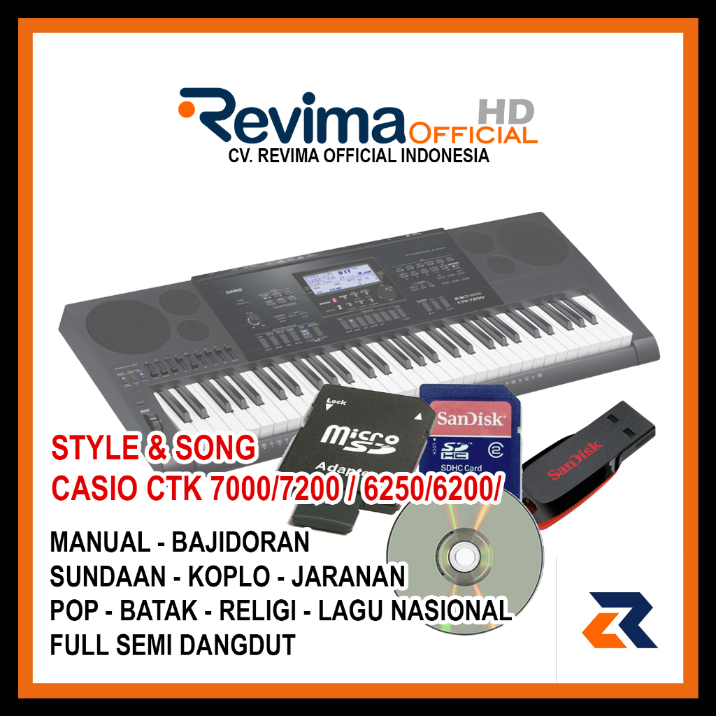 SDCARD Style Song Keyboard CASIO CTK6250 7000 dan CTK 7200 6200