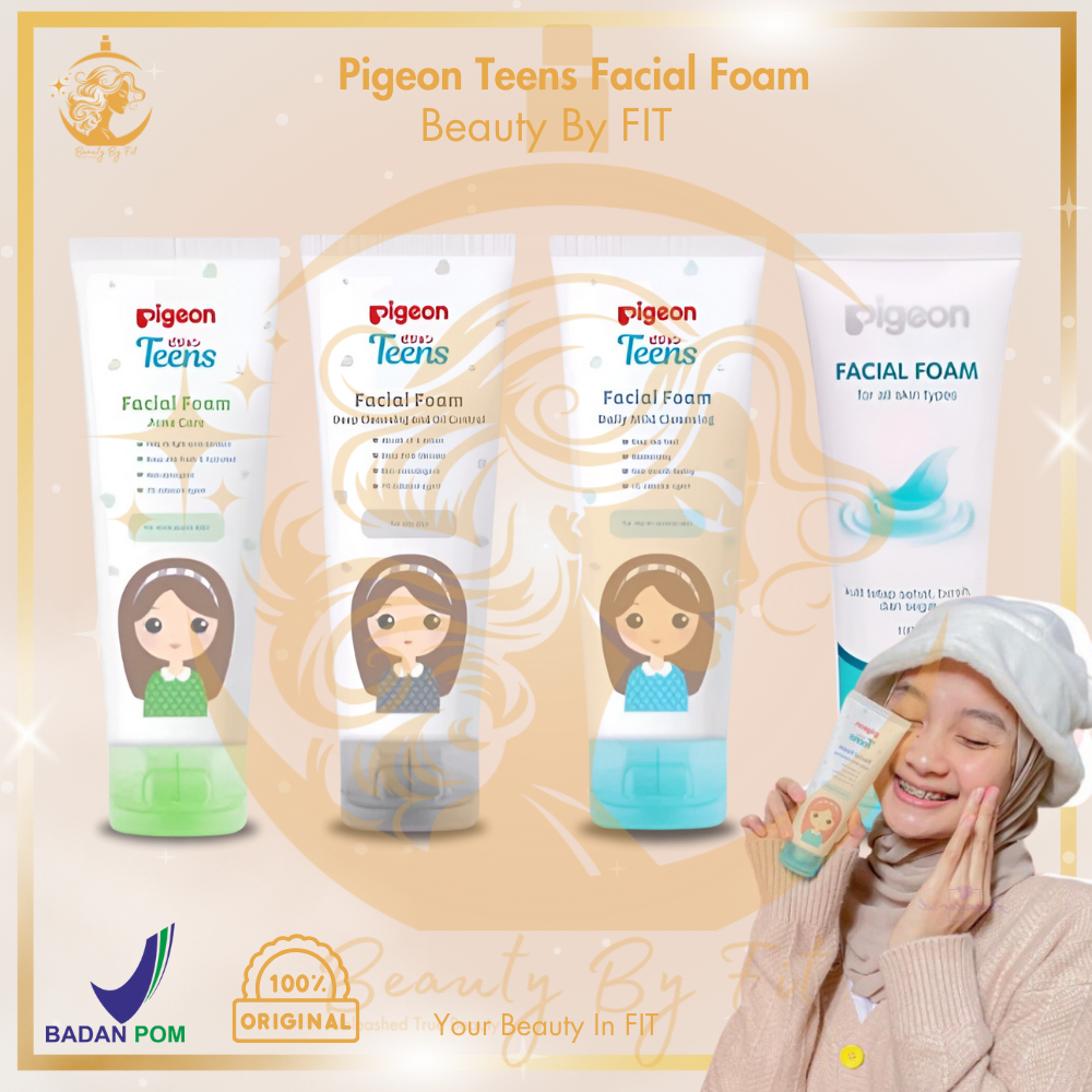 Pigeon Facial Foam Teens 100ml - Daily Mild Cleansing - All Skin Type - Acne Dan Moisturizer 40gr | 