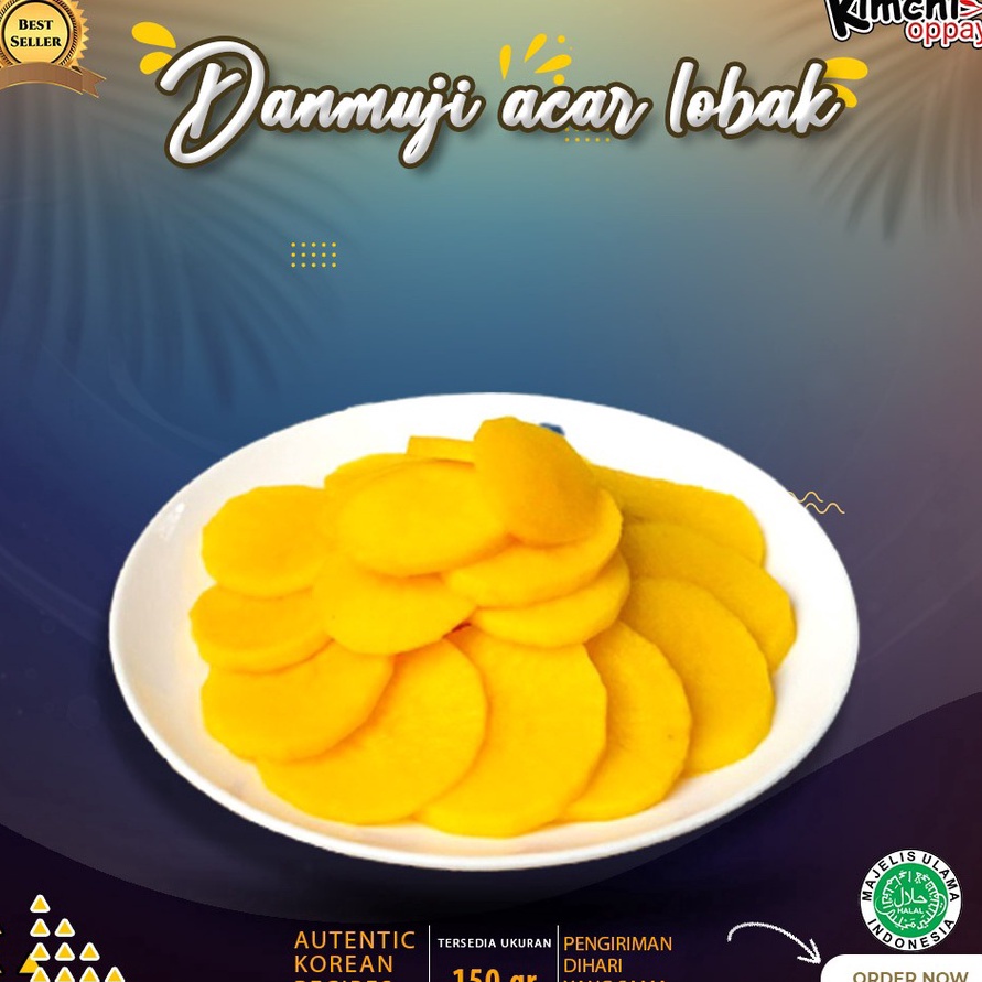

MEGA SALE Danmuji Acar Lobak Korea 15 Gram Homemade Danmuji Acar Lobak