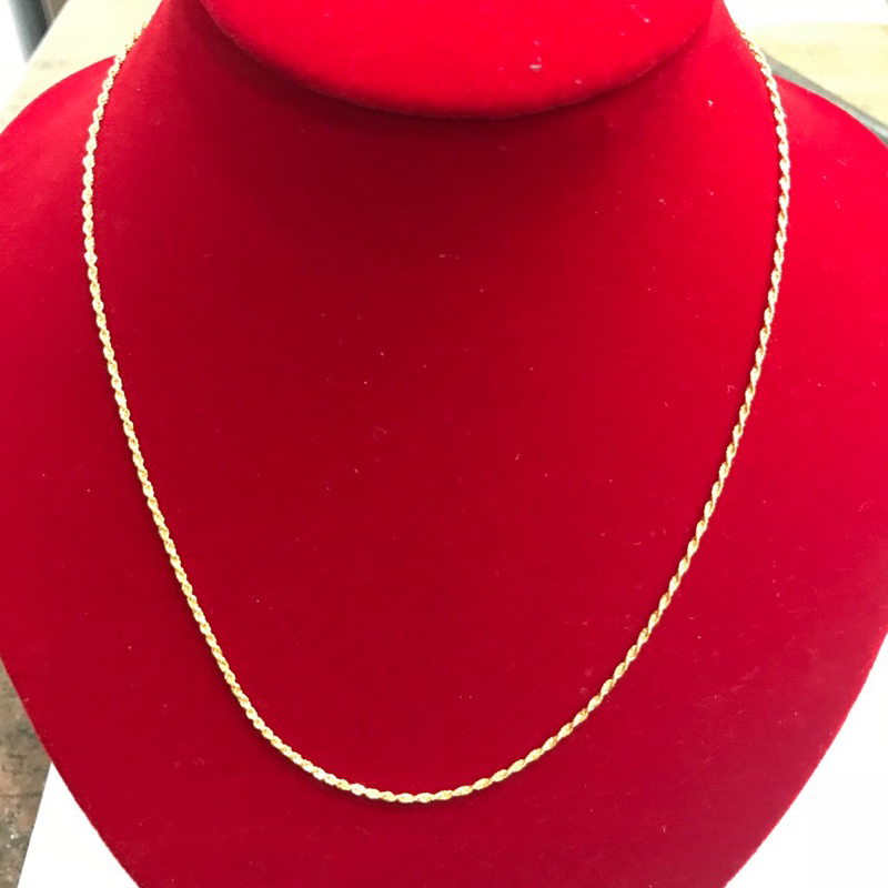 Kalung Tali Korea 1graman dan 1.5graman Polos Emas Asli Kadar 700 dan 875
