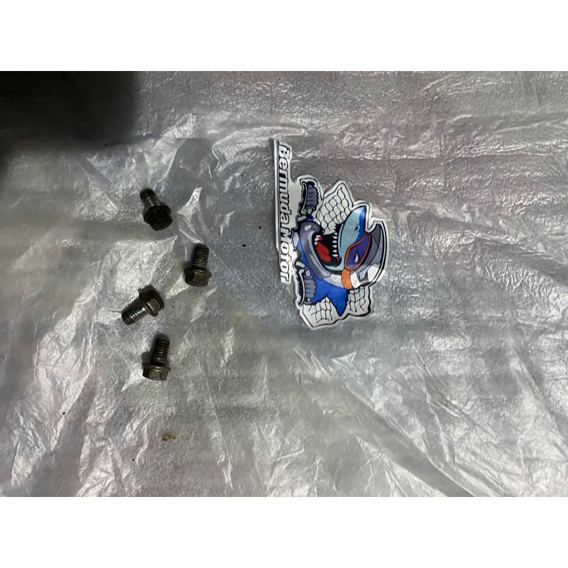 1 SET BAUT 10mm KEPALA 8mm Pendek untuk KUPINGAN LAMPU MEGAPRO PRIMUS MP HIU TEWEL