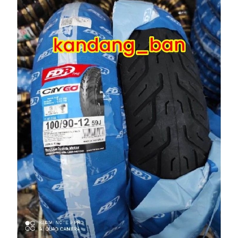 BAN TUBLES DONAT NEW SCOOPY MERK FDR CITY GO 100/90-12 (BAN DEPAN) HONDA NEW SCOOPY, BAN BARU, 100% 