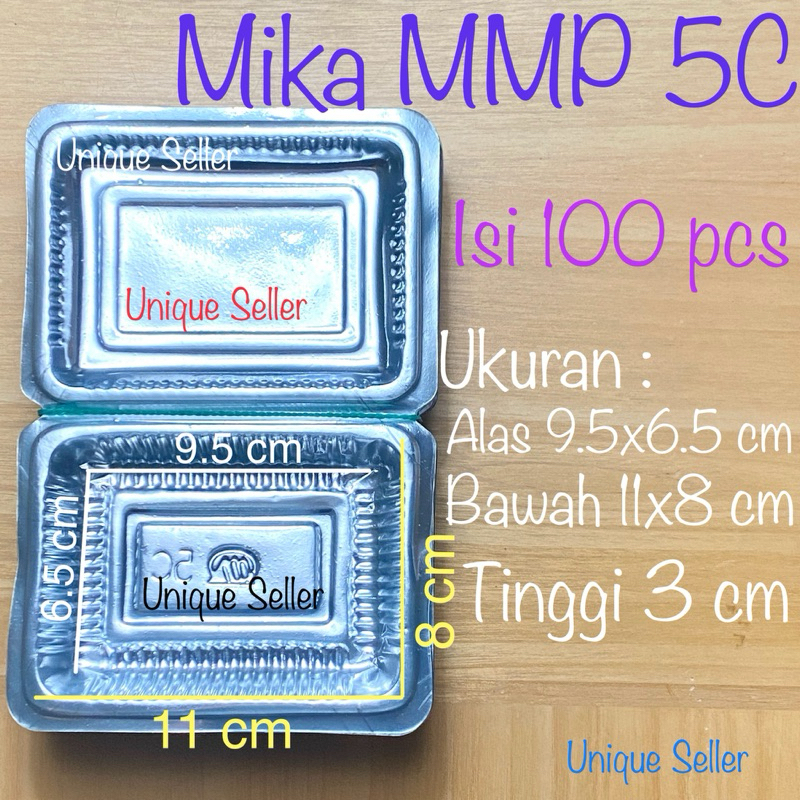 [Isi100] Mika MMP 5C Uk 11x8 cm / Mika 5 C Tebal / Mika 5C / Mika Kue Jajan Roti Basah Snack Lumpia 