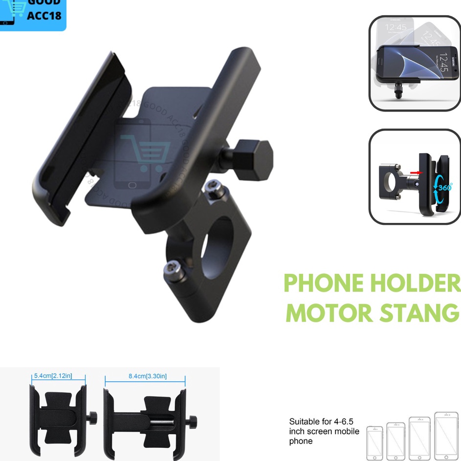 As Phone holder hp dudukan penyangga stand handphone stang di motor HM12