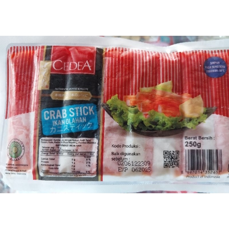 

Cedea Crab Stick 250gr - Ikan Olahan