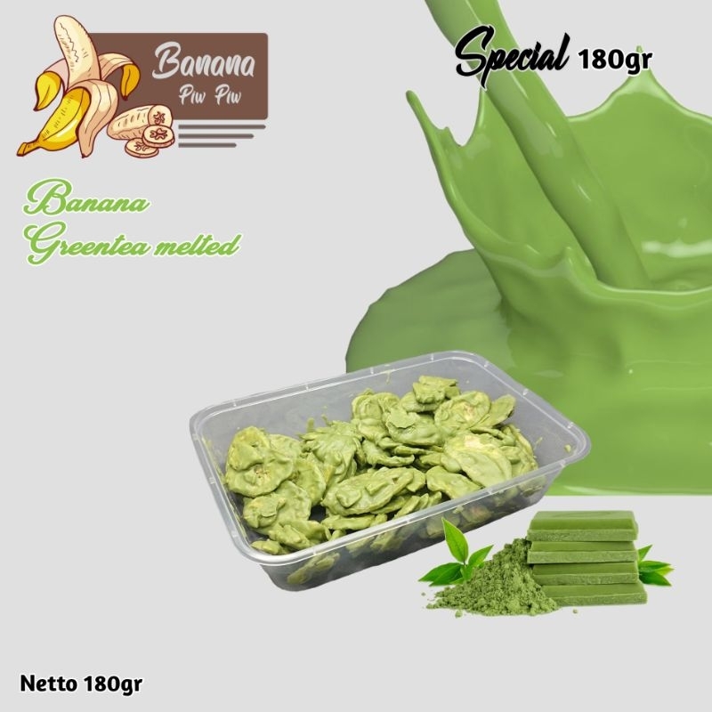 

Keripik Pisang Greentea Lumer Premium 180gr - Premium Melted