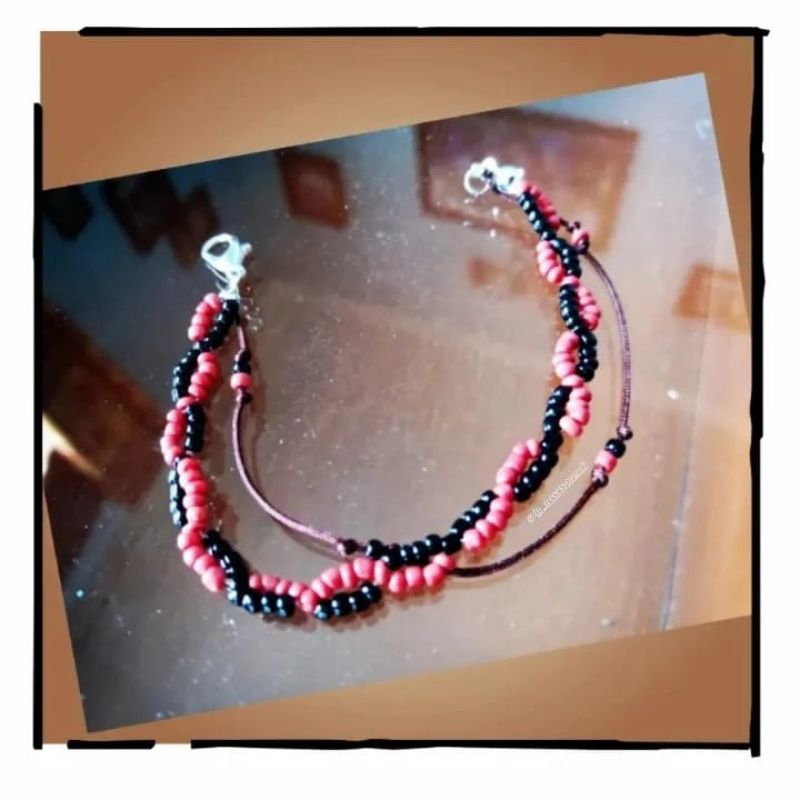 Gelang Manik Payet Pasir/Gelang Mute/Gelang Etnik/Gelang Korea/Bracelet/Handmade