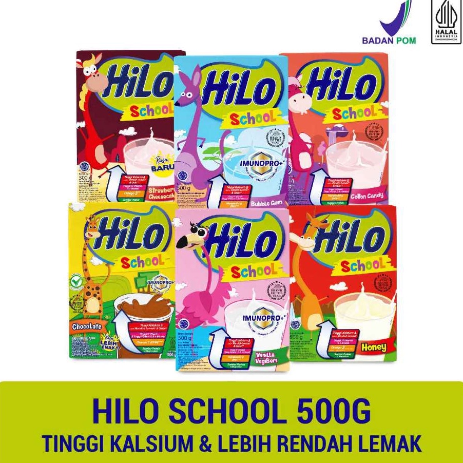 

V44859 HiLo School 5g Susu Tinggi Kalsium Lebih Rendah Lemak Pilih Rasa Sesuai di Varian