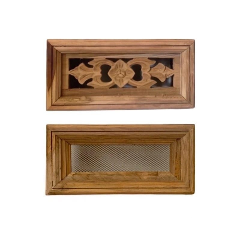 ( 10 × 25 ) Loster Box Kayu Ventilasi Udara Jati & Mahoni | Ventilasi Udara Kawat Nyamuk