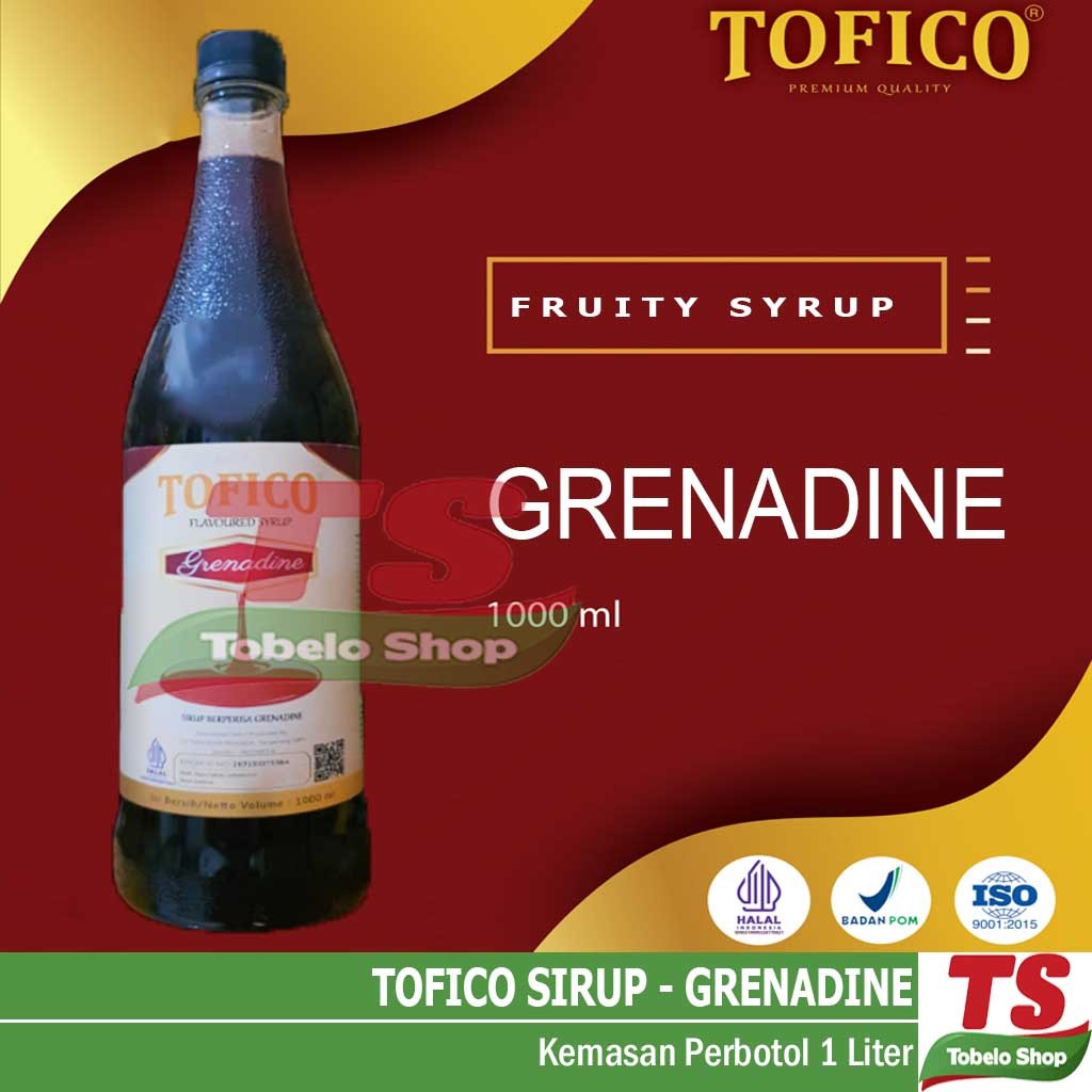 

TOFICO GRENADINE SYRUP 1LITER / TOFICO GRENADINE SIRUP