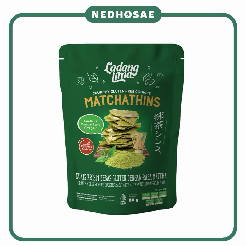 

Matchathins Cookies 80gr - Healthy Snack Gluten Free Ladang Lima