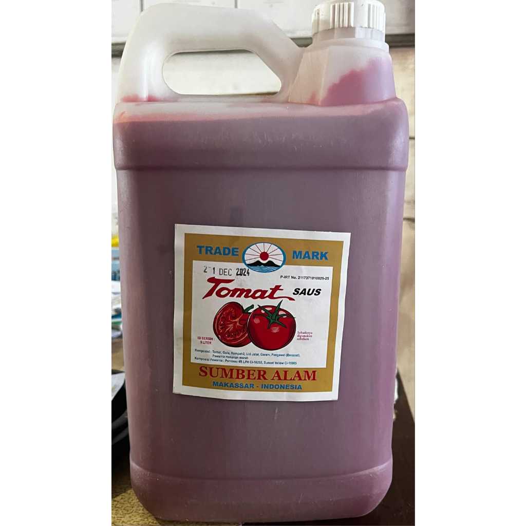 

POPPURI SHOP - Kemasan Jerigen " SUMBER ALAM " (5 Liter) - Saos Tomat - Lombok Kuning Spesial - Lombok Merah