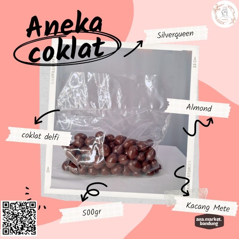 

Coklat SQ Bites Almond/Kacang Mete 500gr