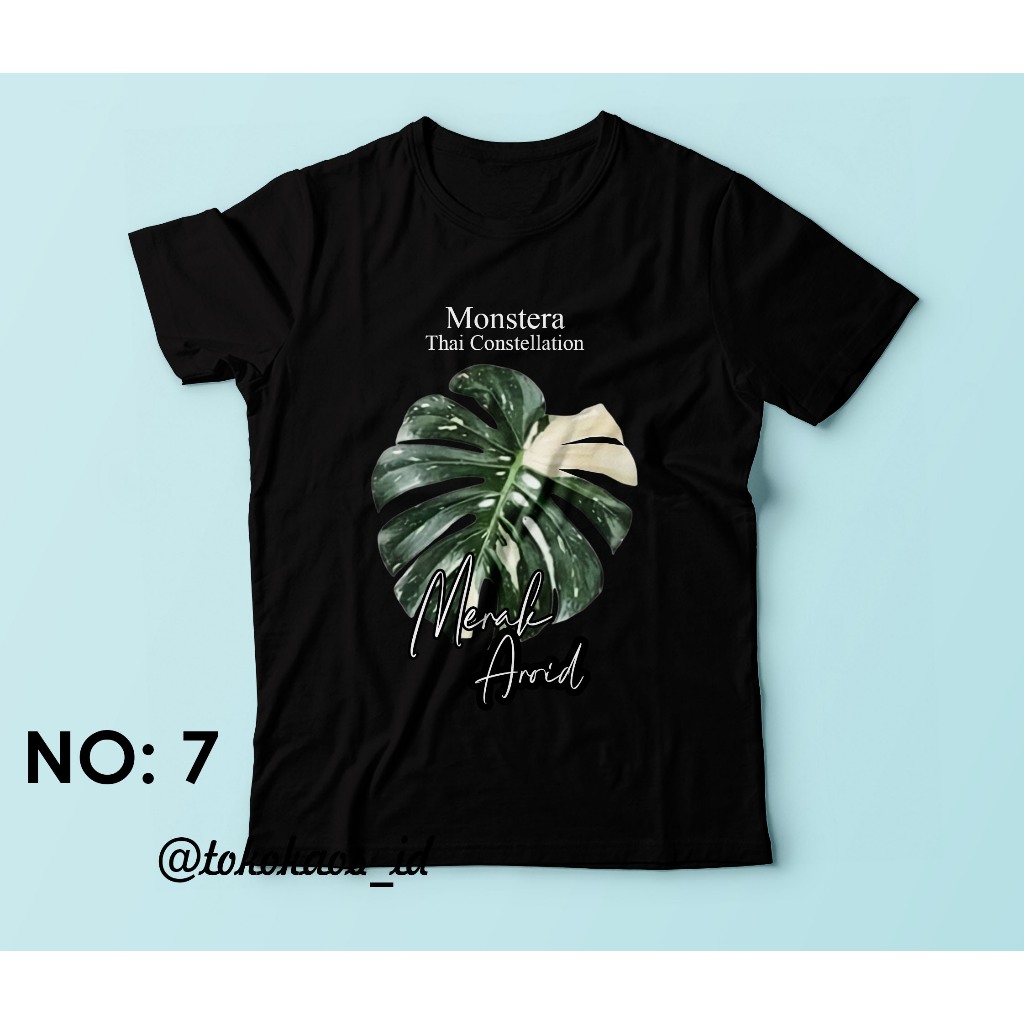 kaos monstera /kaos premium / kaos original print  / kaos billietiae philodendron / kaos tanaman / k