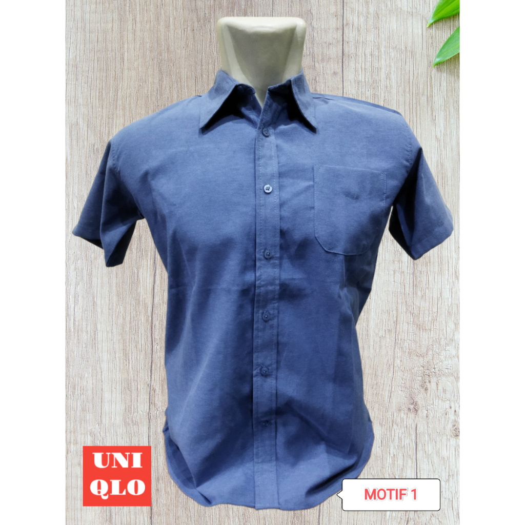 UNIQLO Kemeja Pria Lengan Pendek