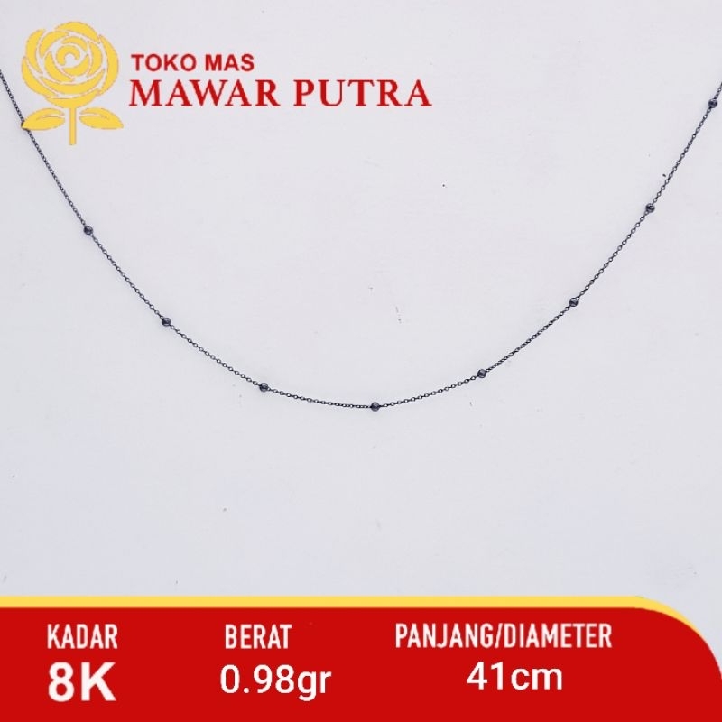 Kalung emas JEDAR Black Gold UBS 8K